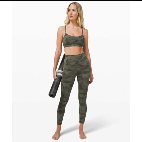 Lululemon Align Pant II 25" Heritage 365 Camo Green Twill Multi Size 8